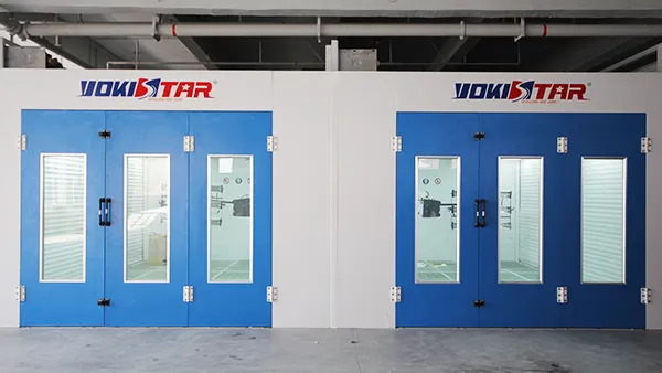 Downdraft Paint Booth with Rear Air Units