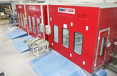 Downdraft Paint Booth with Rear Air Units